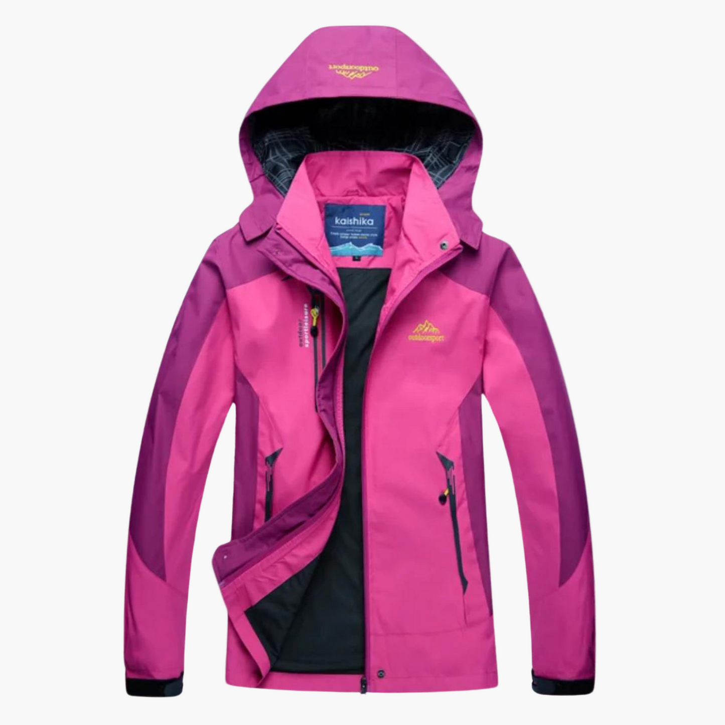 Women's Outdoor Jacket Sporty Waterproof Windproof with Hood – Perfect for Hiking & Leisure