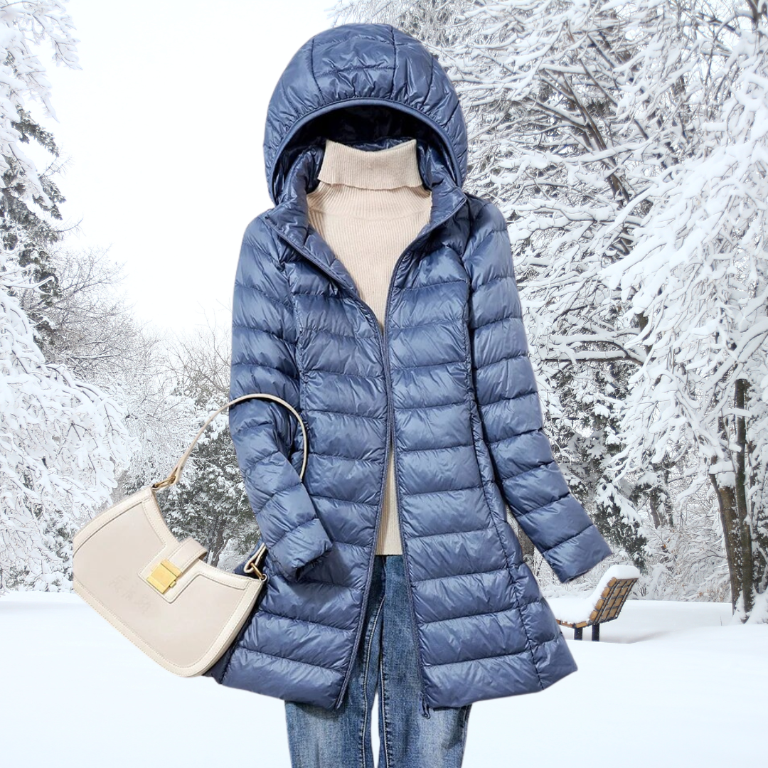 Women's hooded padded classic winter coat