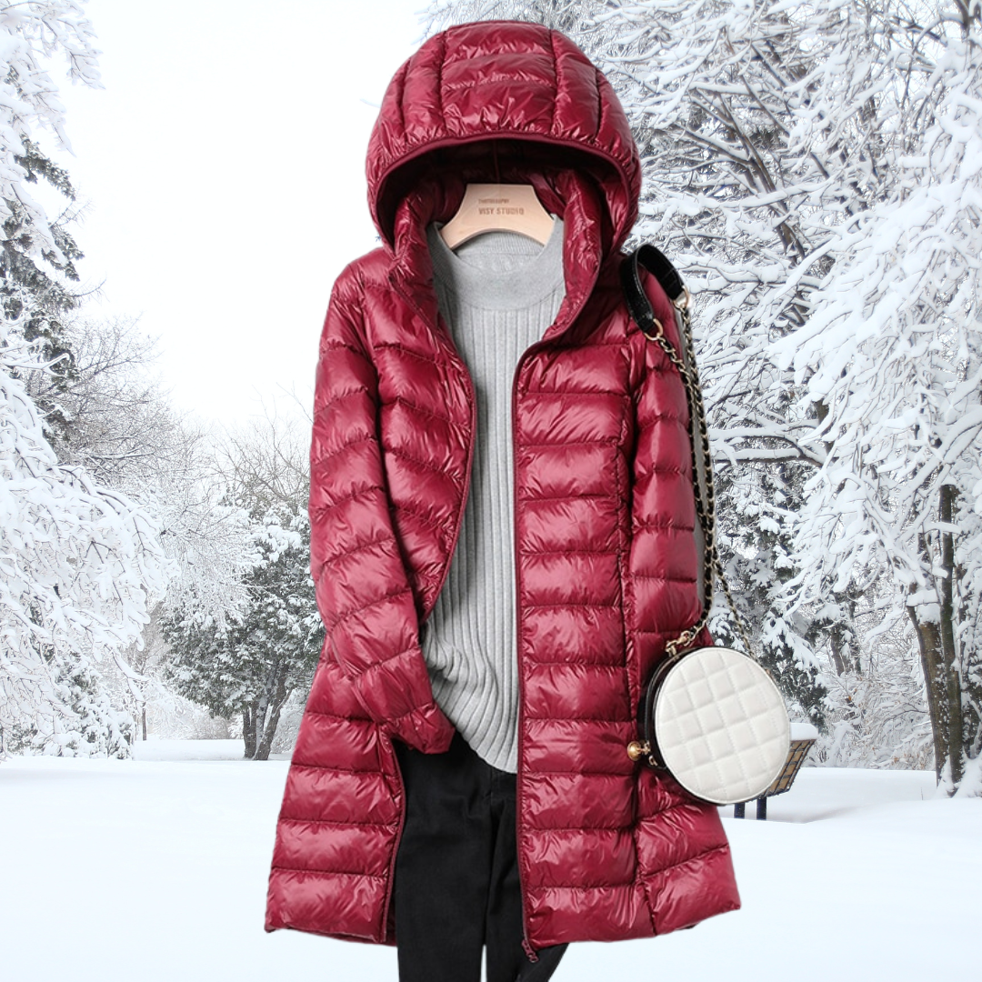 Women's hooded padded classic winter coat