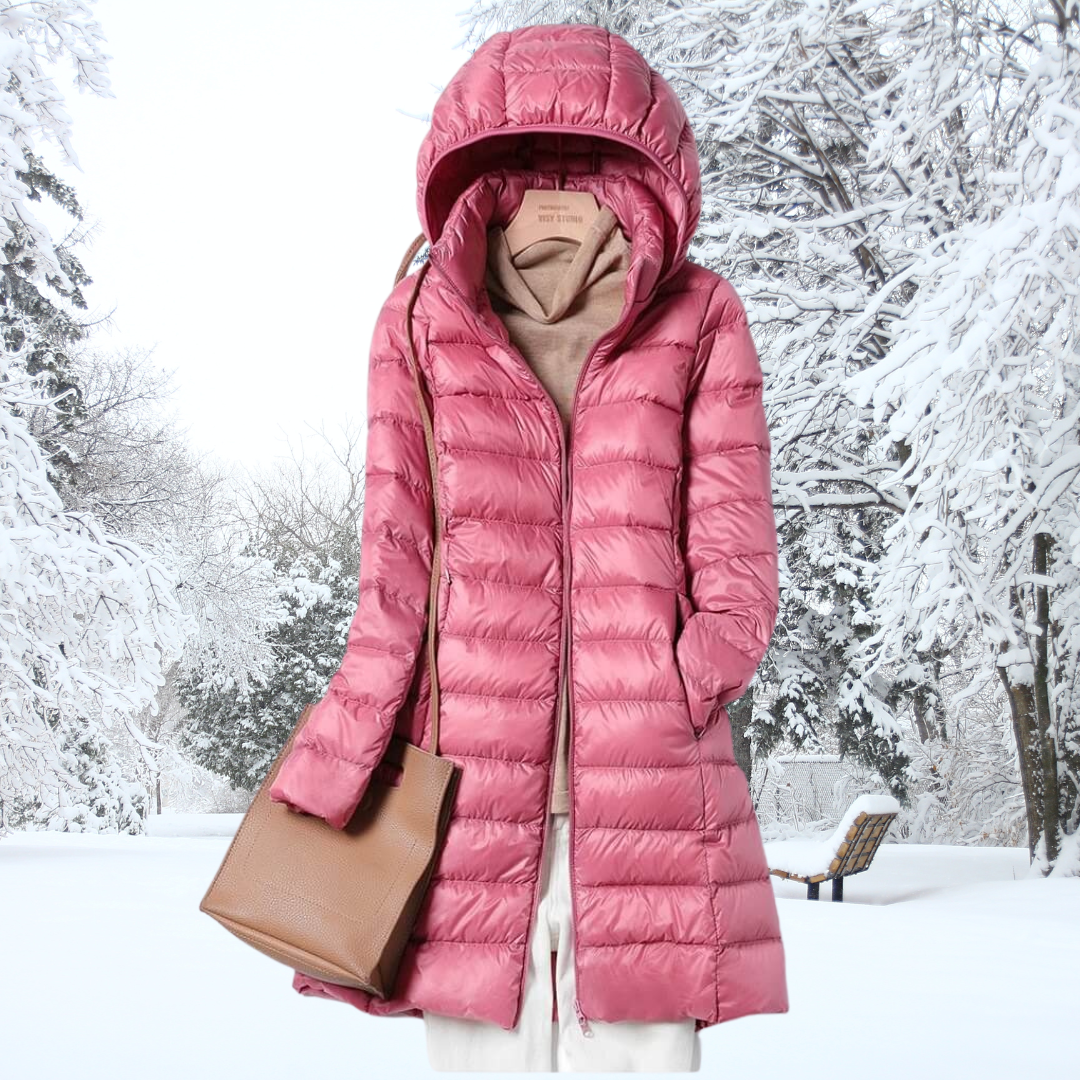 Women's hooded padded classic winter coat