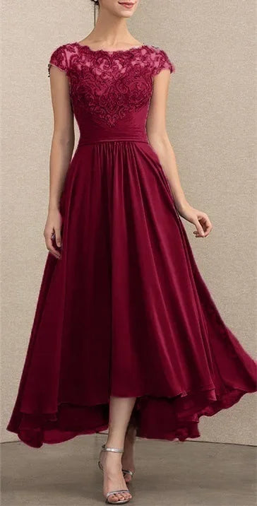 Beautiful Floral Long Evening Dress - Olytrend