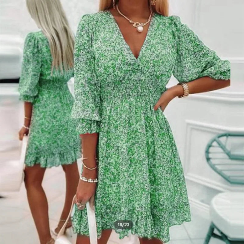 Beatrix | Bohemian Dress with Floral Pattern for Women