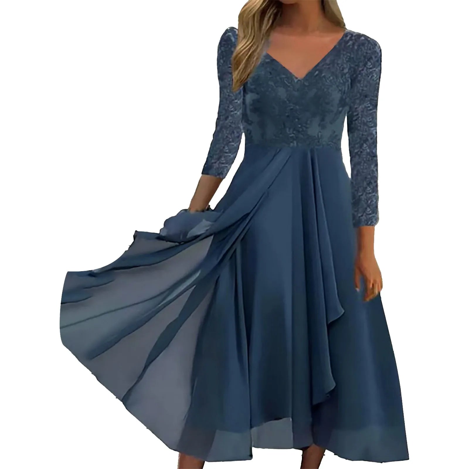 Beautiful Floral Maxi Evening Dress - Olytrend