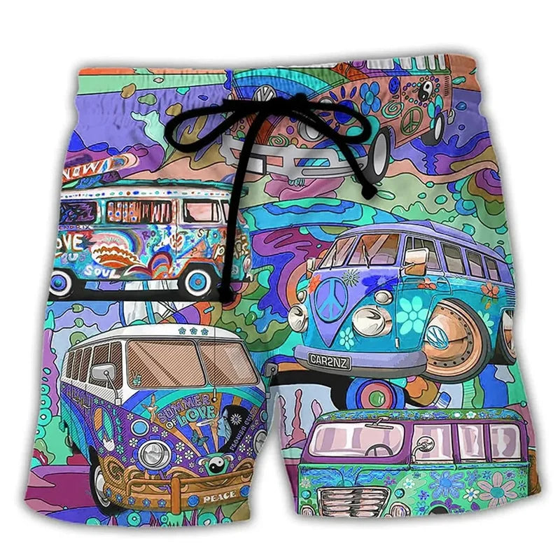 Vibrant Beach Swim Shorts for Men
