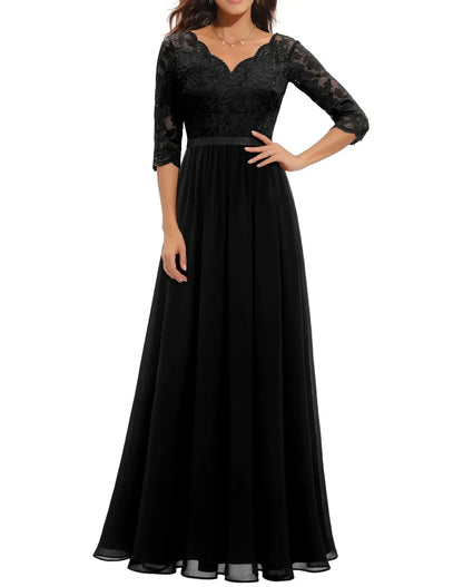 Beautiful Lace Evening Gown for Women