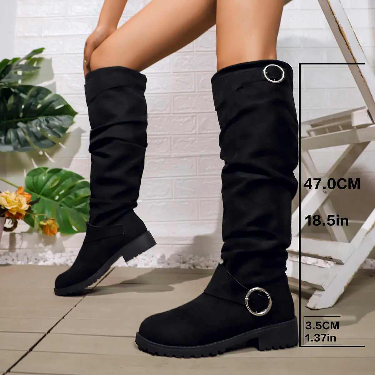 Women's Tall Leather Knee Boots