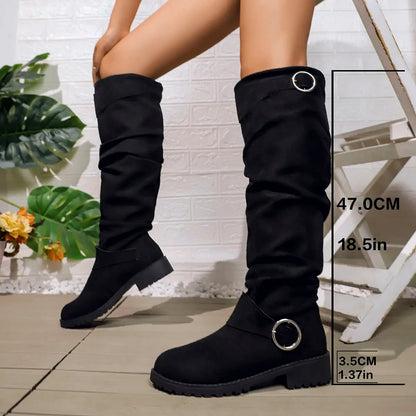 Women's Tall Leather Knee Boots