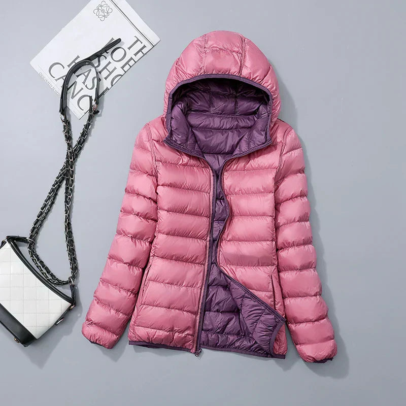Women's hooded down jacket