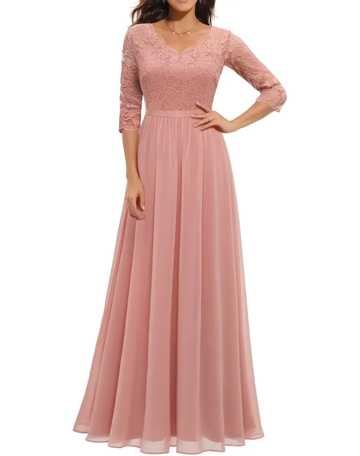 Beautiful Lace Evening Gown for Women