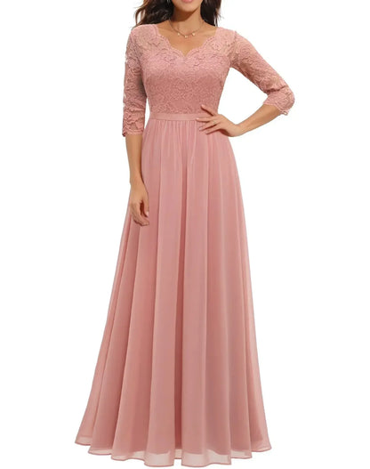 Beautiful Lace Evening Gown for Women