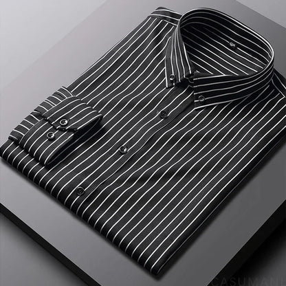 Casual Breton Style Cotton Shirt