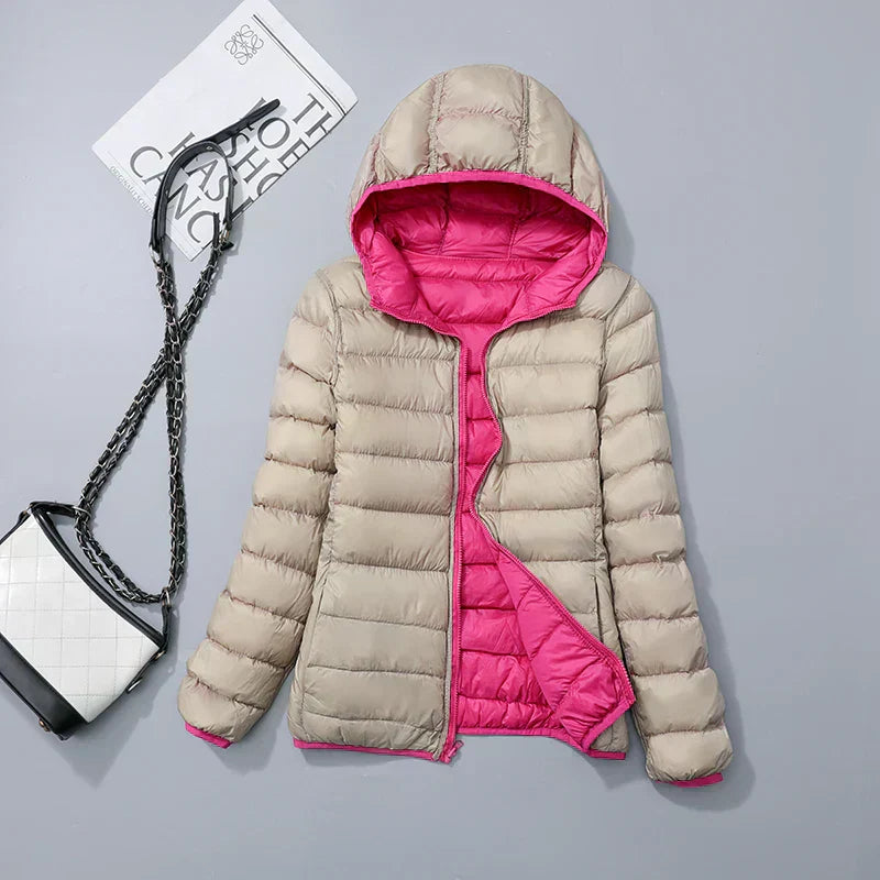 Women's hooded down jacket