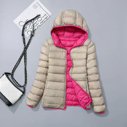 Women's hooded down jacket