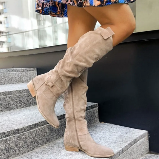 Women's Overknee Boots | Low Heel Winter