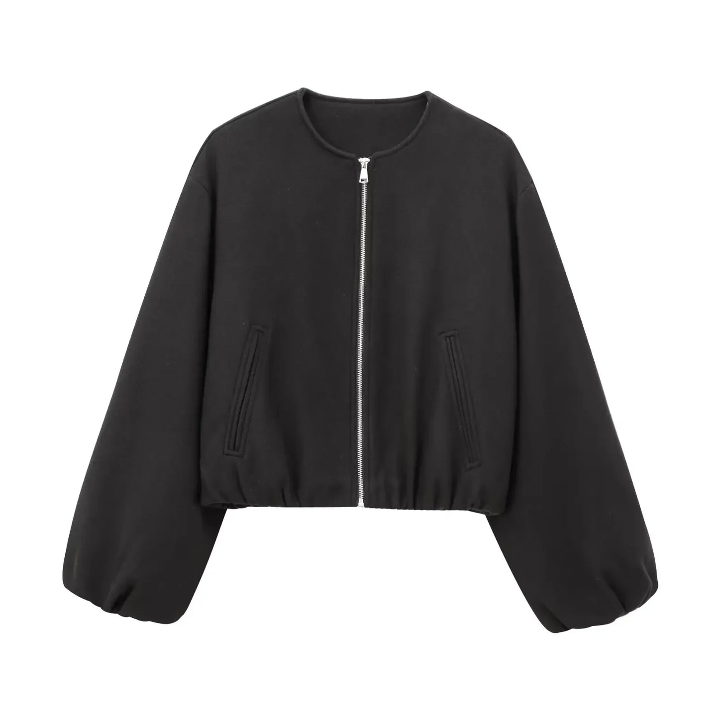 Black bomber jacket women
