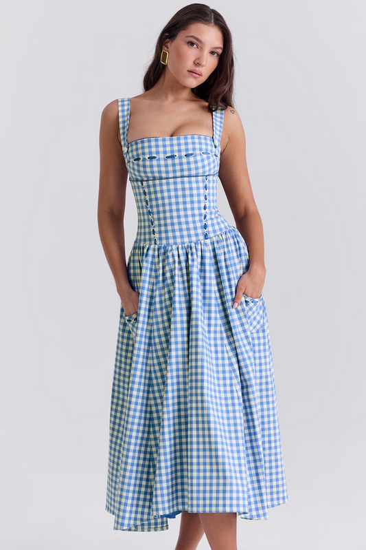 Women's blue summer dress, Rosie