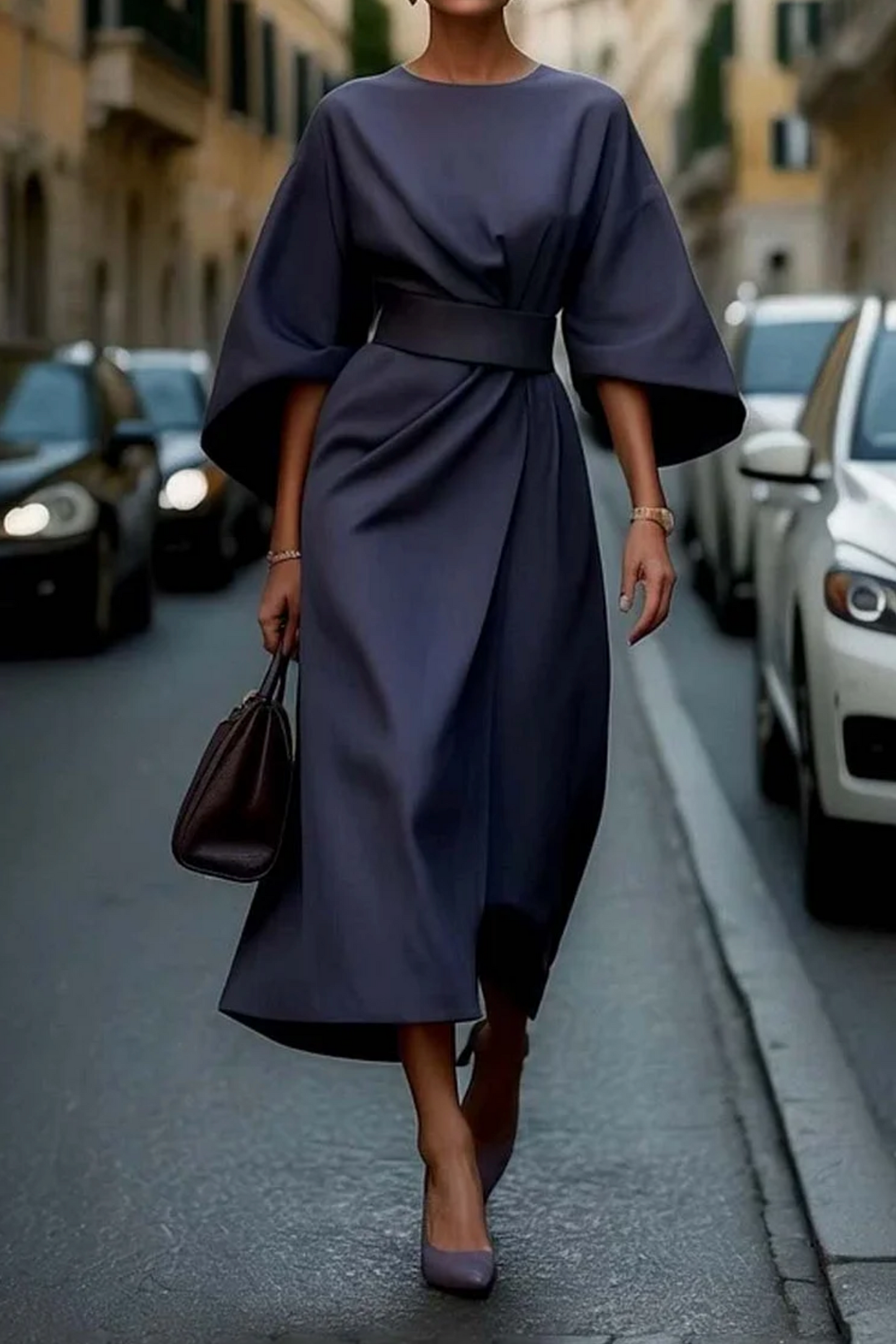 Women's dress | Midi with striking details