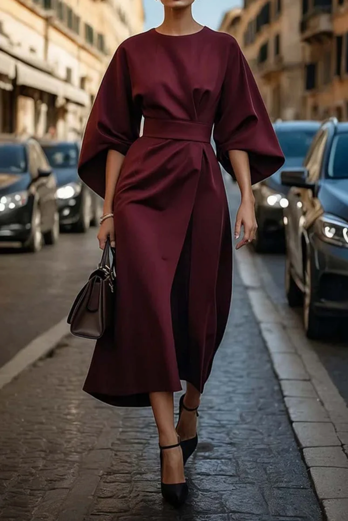 Women's dress | Midi with striking details