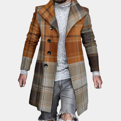 Stylish mid-length coat for the contemporary gentleman