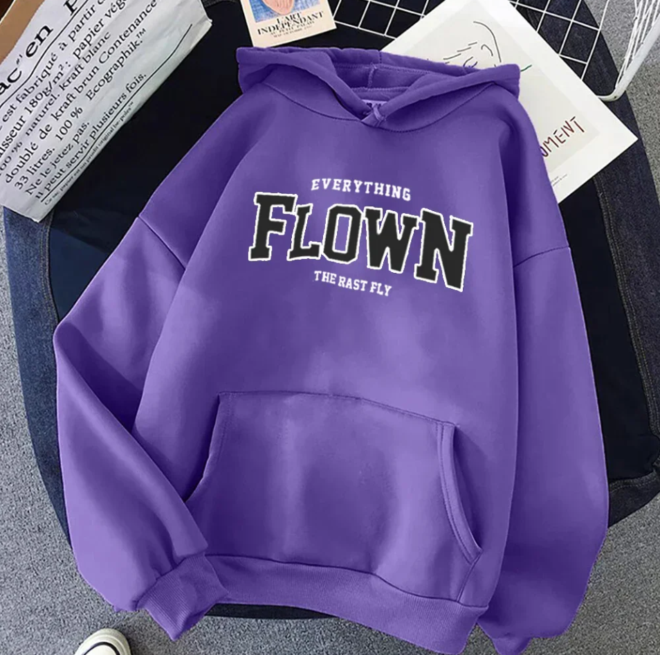 Women's Fashionable Printed Hooded Sweatshirt - Gulya