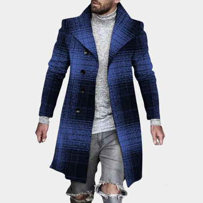 Stylish mid-length coat for the contemporary gentleman