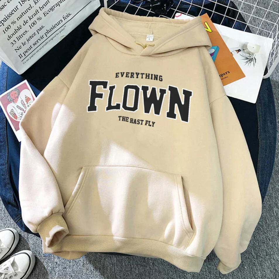 Women's Fashionable Printed Hooded Sweatshirt - Gulya