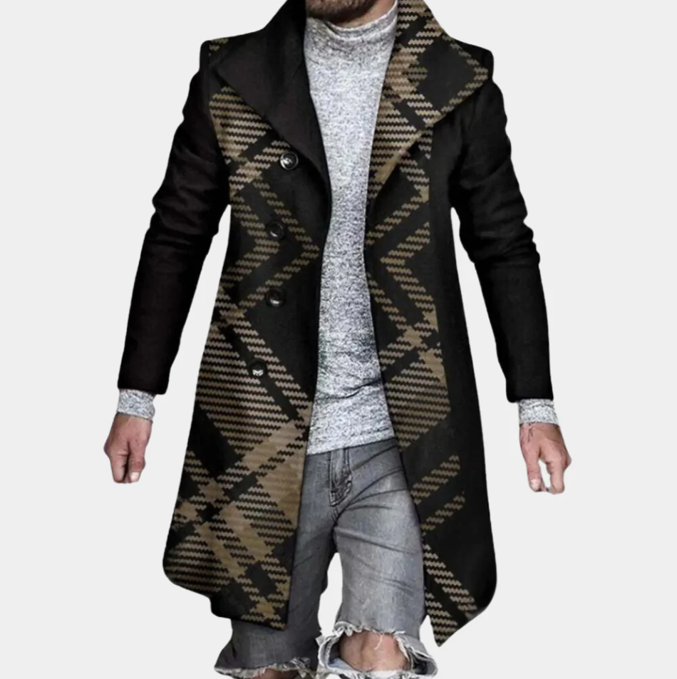 Stylish mid-length coat for the contemporary gentleman