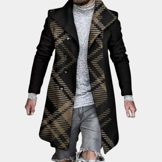 Stylish mid-length coat for the contemporary gentleman