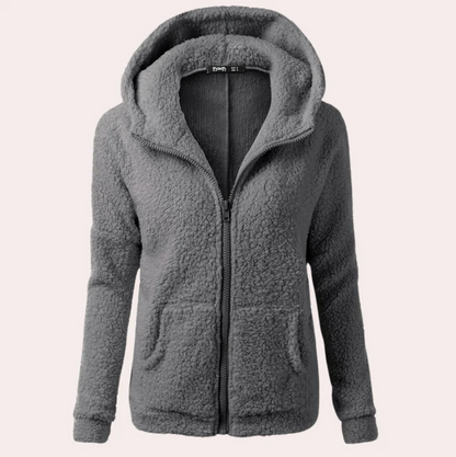 Women's Yllva Long Winter Coat with Hood and Buttons