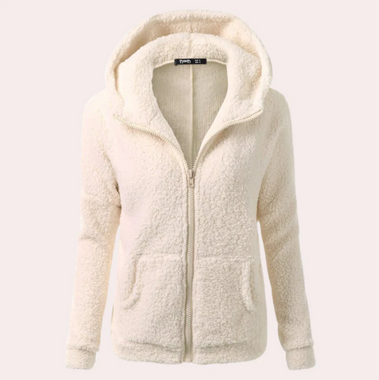 Women's Yllva Long Winter Coat with Hood and Buttons
