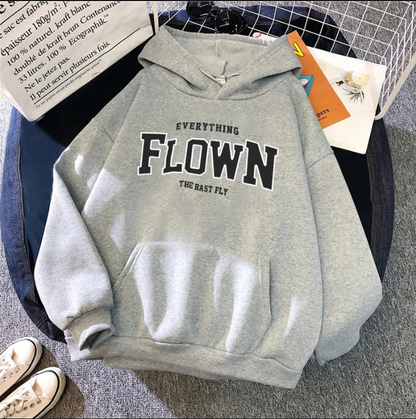 Women's Fashionable Printed Hooded Sweatshirt - Gulya