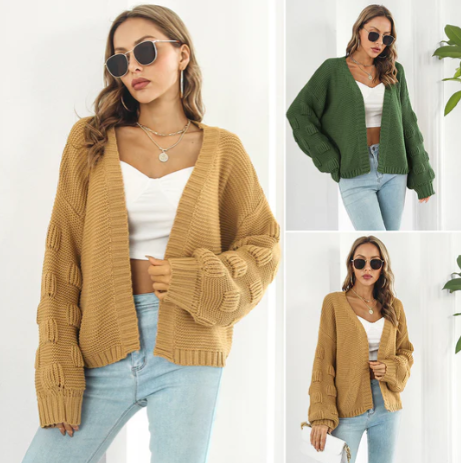 Warm long-sleeve sweater for women, luxurious