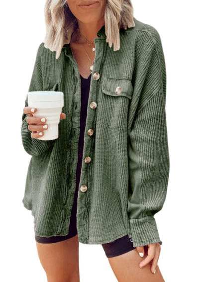 Button-front Ava shirt jacket