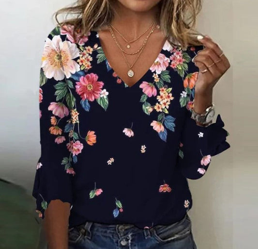 Camila 3/4 Sleeve Floral Top