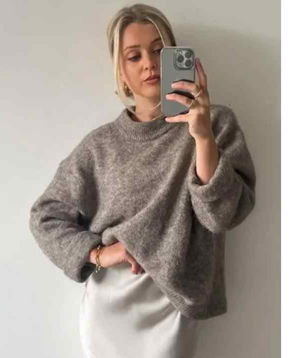 Women's casual wool sweater, Flora