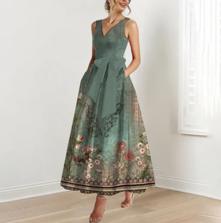 Amelia: A Dreamy Green Silk Gown