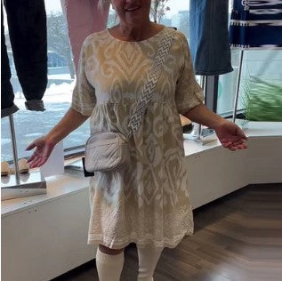 Beige Evelyn Dress: One-of-a-Kind