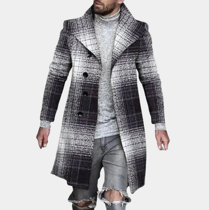 Stylish mid-length coat for the contemporary gentleman