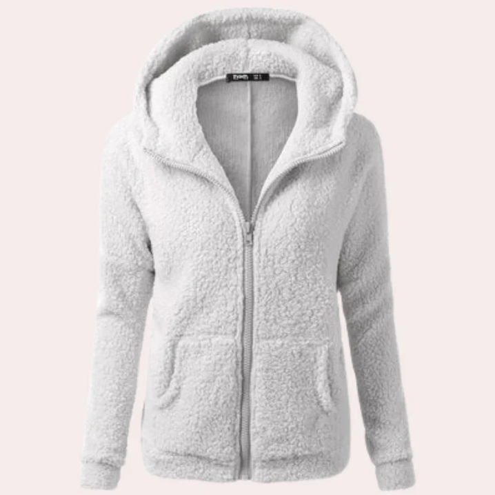 Women's Yllva Long Winter Coat with Hood and Buttons
