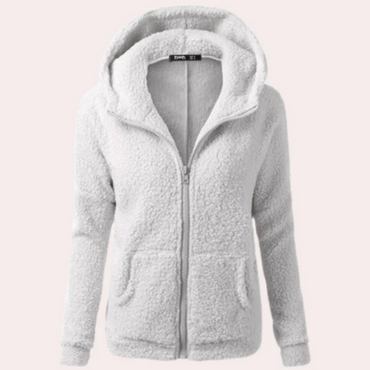 Women's Yllva Long Winter Coat with Hood and Buttons
