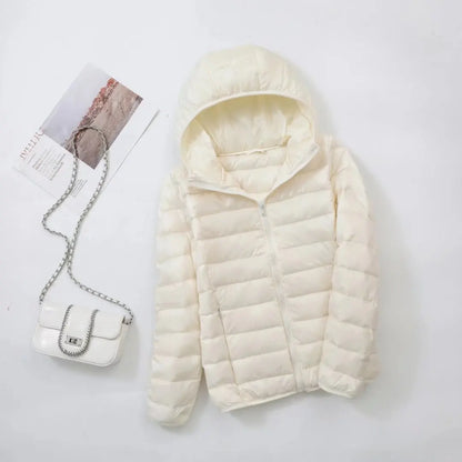 Women's hooded down jacket
