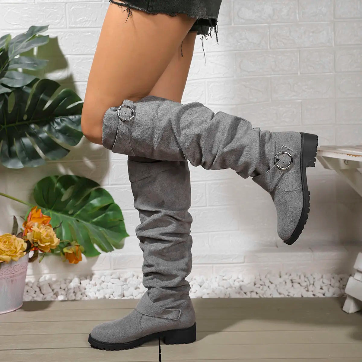Women's Tall Leather Knee Boots - Olytrend