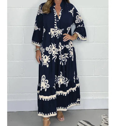 Beatrix | Printed Women's Dress with Relaxed Fit and Various Colors
