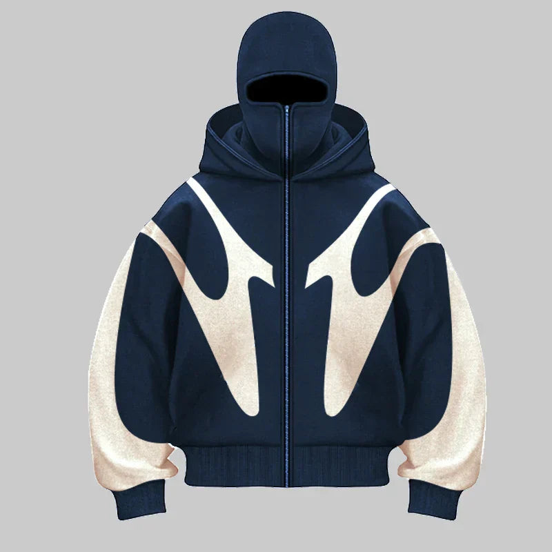 Warm Fleece Face Mask Hoodie
