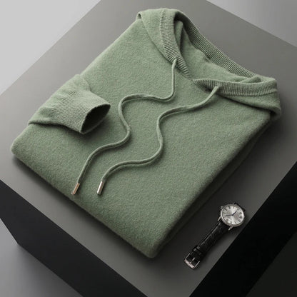 Casual Fit Hooded Jumper with Drawstrings for Men