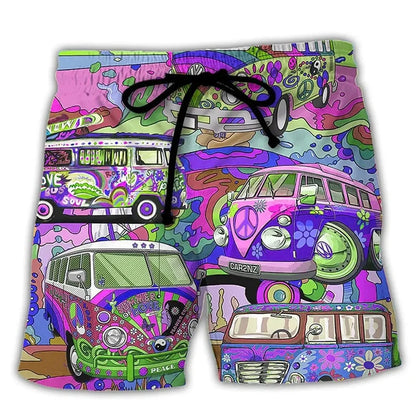 Vibrant Beach Swim Shorts for Men
