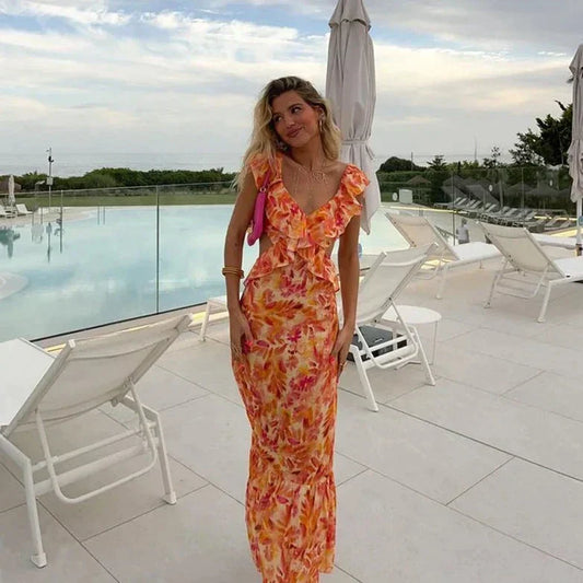 Ana | Elegant Festive Dress for Women with Flyers