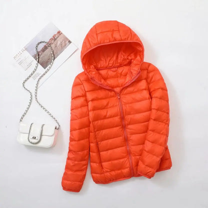 Women's hooded down jacket
