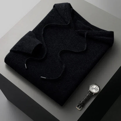 Casual Fit Hooded Jumper with Drawstrings for Men