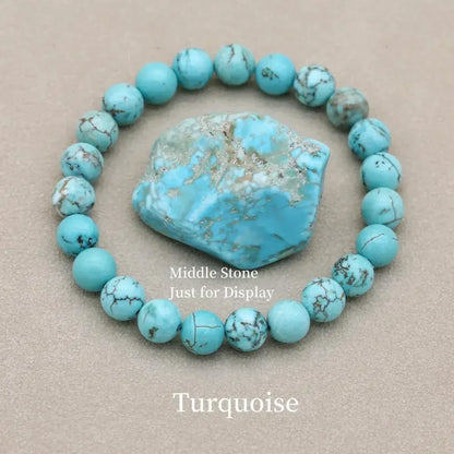 Blue Stone Beaded Bracelet